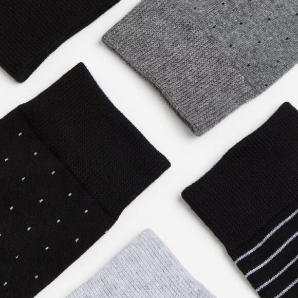 NWT Men's H&M 10 Pack Cotton Blend Crew Socks for US 10-11.5 - Picture 2 of 2